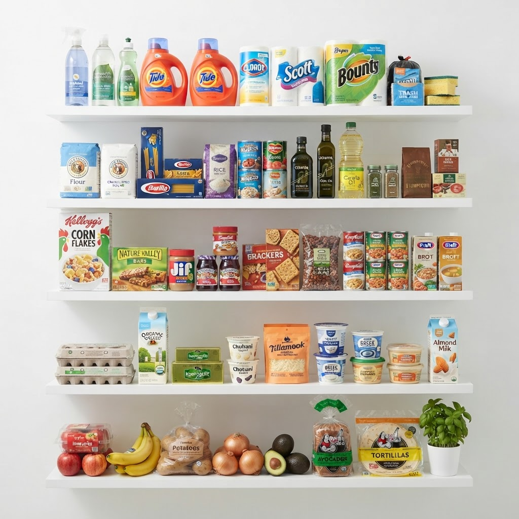 Abarrotes y productos de primera necesidad para el hogar